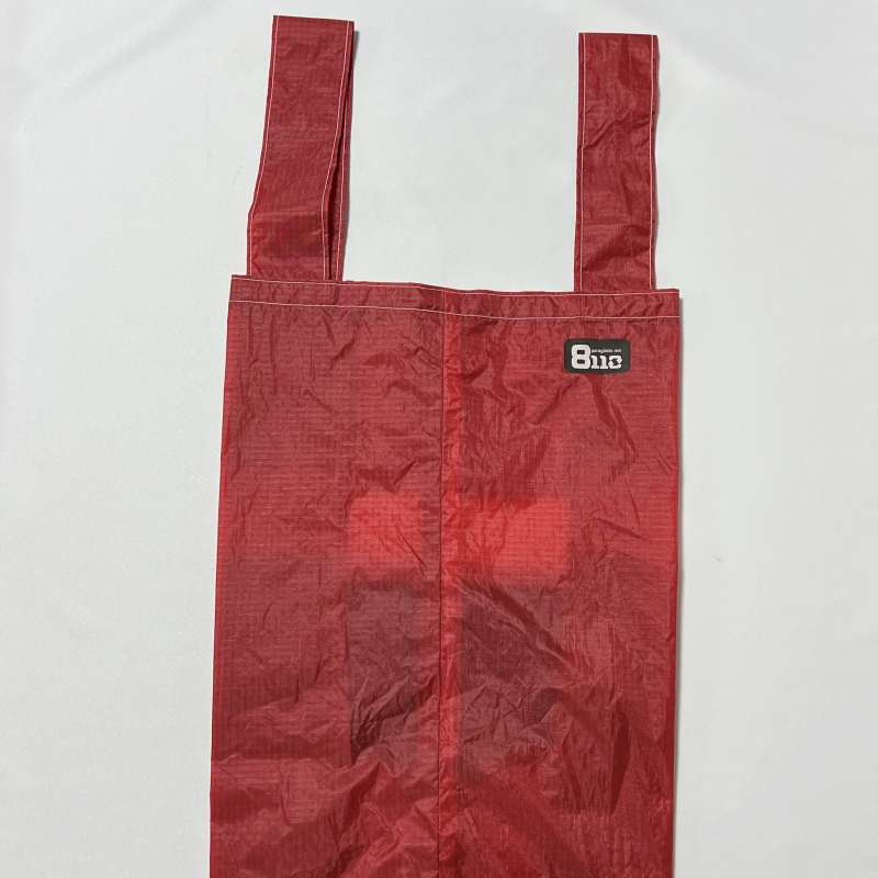エコバッグ/赤白黒/ハンドメイド/パラグライダーリメイク