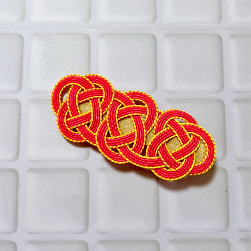 髪留めヘアークリップ/あわじ結び/ハンドメイド/パラグライダーリメイク